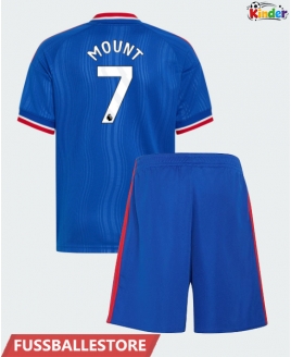 Günstige Manchester United Mason Mount #7 Auswärts Trikotsatzt Kinder 2026-27 Kurzarm (+ Kurze Hosen)